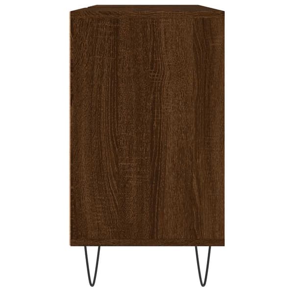 vidaXL badeværelsesskab 80x33x60 cm konstrueret træ brun egetræsfarve
