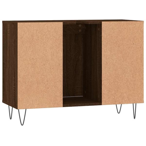 vidaXL badeværelsesskab 80x33x60 cm konstrueret træ brun egetræsfarve