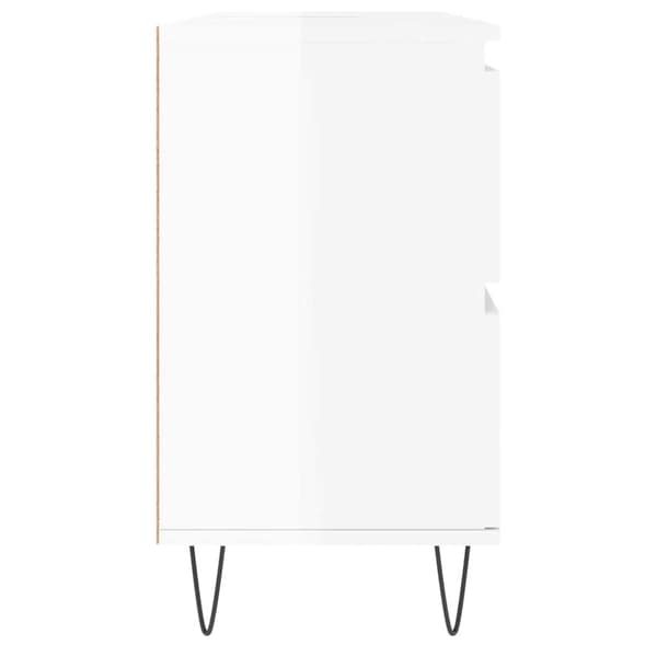 vidaXL Badrumsskåp vit högglans 80x33x60 cm konstruerat trä