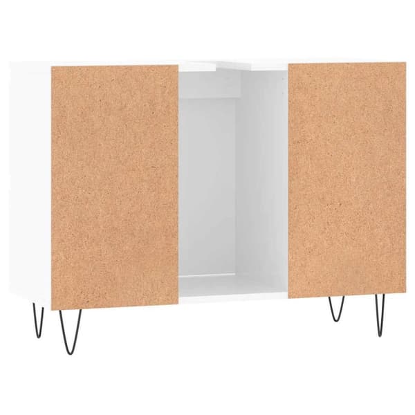 vidaXL Badrumsskåp vit högglans 80x33x60 cm konstruerat trä