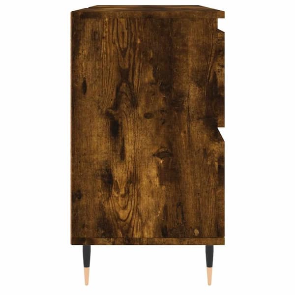 vidaXL Kylpyhuoneen kaappi savutammi 80x33x60 cm tekninen puu
