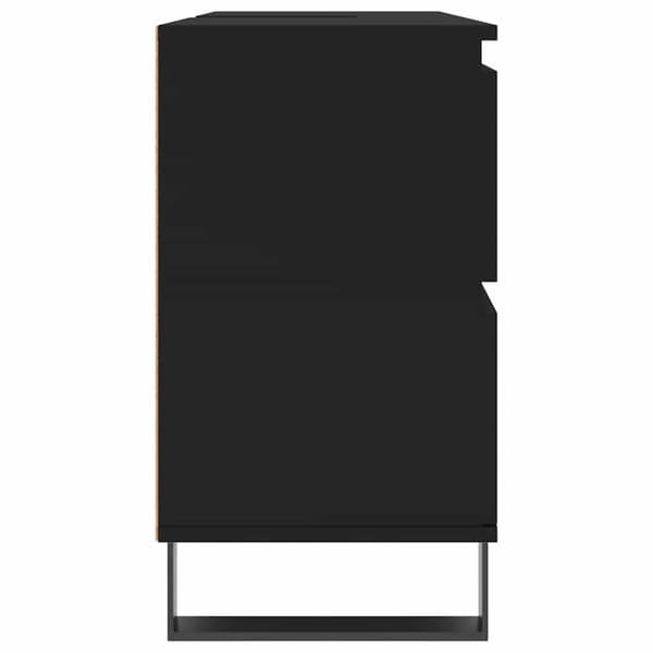 vidaXL badeværelsesskab 80x33x60 cm konstrueret træ sort