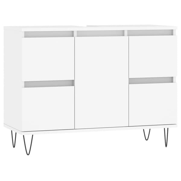 vidaXL Badrumsskåp vit 80x33x60 cm konstruerat trä