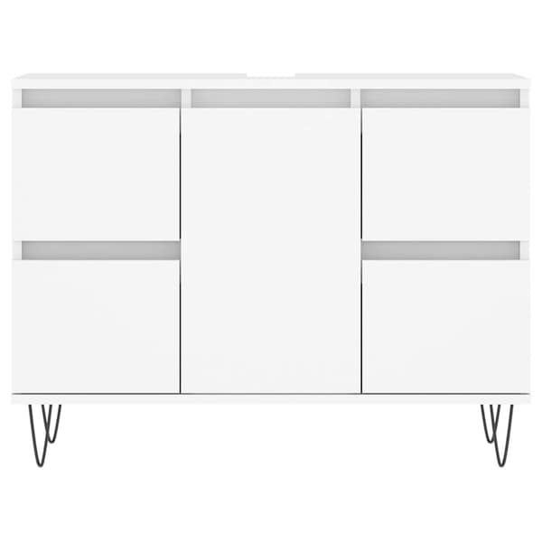 vidaXL badeværelsesskab 80x33x60 cm konstrueret træ hvid