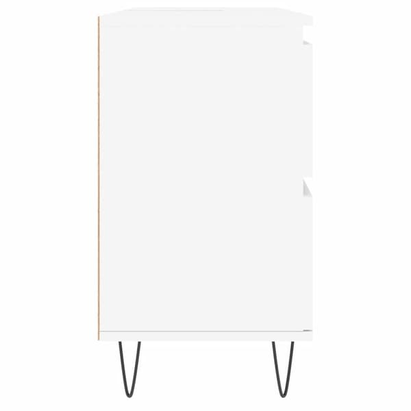 vidaXL badeværelsesskab 80x33x60 cm konstrueret træ hvid