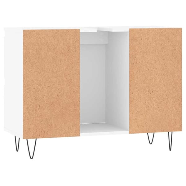 vidaXL badeværelsesskab 80x33x60 cm konstrueret træ hvid