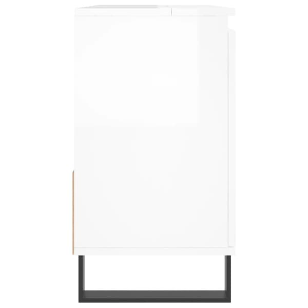 vidaXL badeværelsesskab 65x33x60 cm konstrueret træ hvid højglans