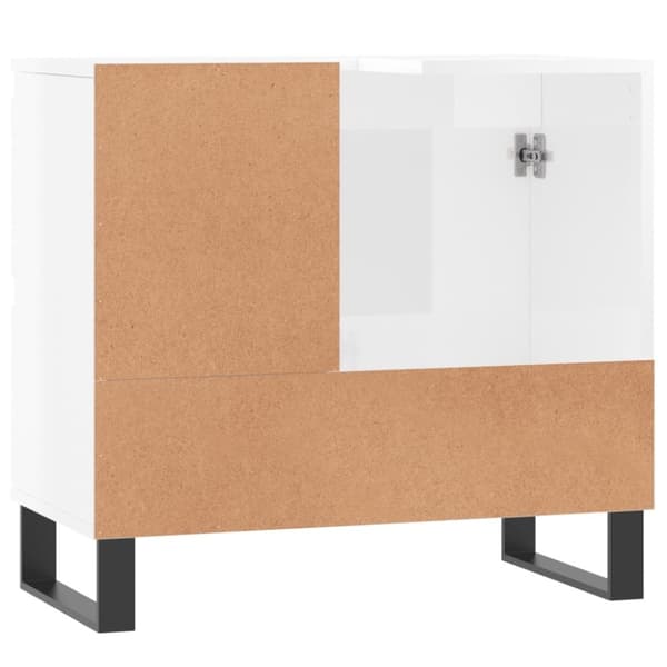 vidaXL badeværelsesskab 65x33x60 cm konstrueret træ hvid højglans
