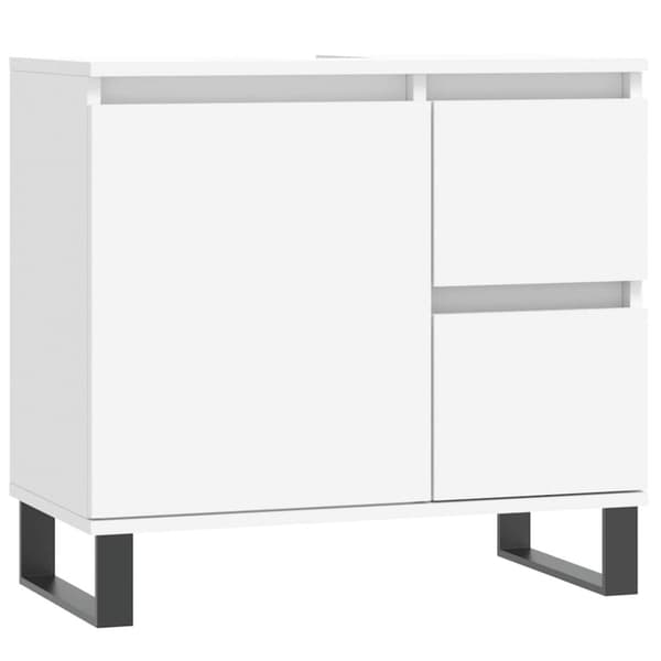 vidaXL Baderomsskap hvit 65x33x60 cm konstruert tre