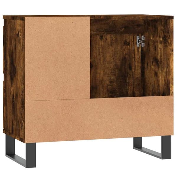 vidaXL Badrumsskåp rökfärgad ek 65x33x60 cm konstruerat trä