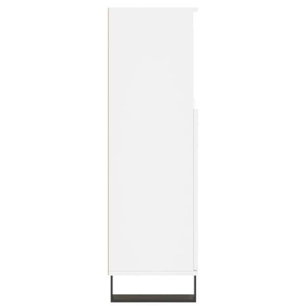 vidaXL Baderomsskap hvit 30x30x100 cm konstruert tre
