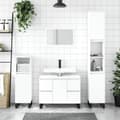 Miniatyrbilde 11 av 11: vidaXL Baderomsskap hvit 30x30x100 cm konstruert tre