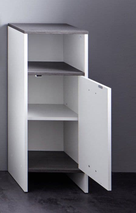 trendteam smart living Spegelskåp med gott om förvaringsutrymme, Vit/Smoke silver, 32 x 82 x 99 cm