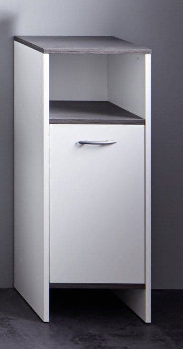 trendteam smart living Spegelskåp med gott om förvaringsutrymme, Vit/Smoke silver, 32 x 82 x 99 cm