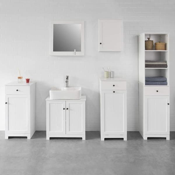 Rootz White Seinäasennus - Yksiovinen kylpyhuonekaappi - L40 x S23 x K52cm