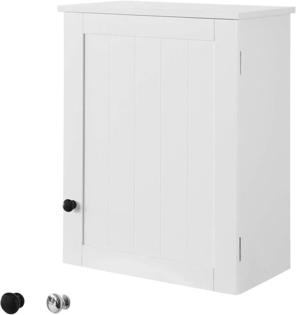 Rootz White Seinäasennus - Yksiovinen kylpyhuonekaappi - L40 x S23 x K52cm