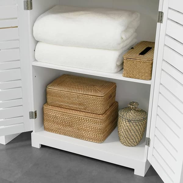 Rootz Badeværelse Højskab - Højskab - Opbevaringsskab med 3 hylder og 2 låger - B60 x D30 x H160cm