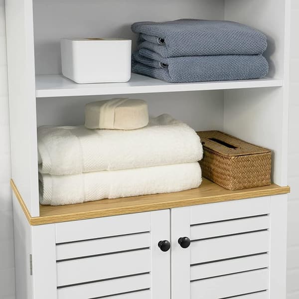 Rootz Badeværelse Højskab - Højskab - Opbevaringsskab med 3 hylder og 2 låger - B60 x D30 x H160cm
