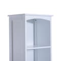 Miniatyrbild 6 av 8: Nancy's Manassas Badkamerkast - Badkamermeubel - 3 Planken - 34 x 24 x 170 cm - 1 Lade - 1 Deur - Hoge Kast - MDF - Wit