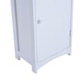 Miniatyrbild 8 av 8: Nancy's Manassas Badkamerkast - Badkamermeubel - 3 Planken - 34 x 24 x 170 cm - 1 Lade - 1 Deur - Hoge Kast - MDF - Wit