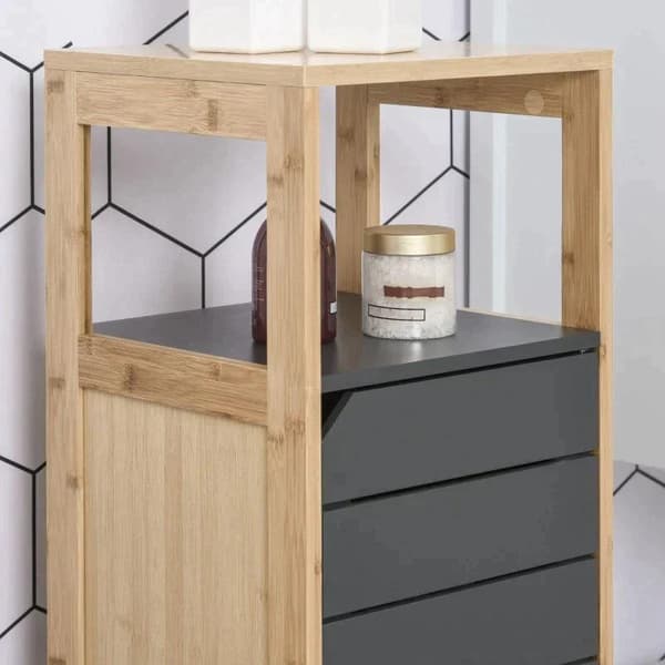 Rootz Bathroom Cabinet - Multi-function Cabinet - Cabinet - Adjustable Cabinet - Grey