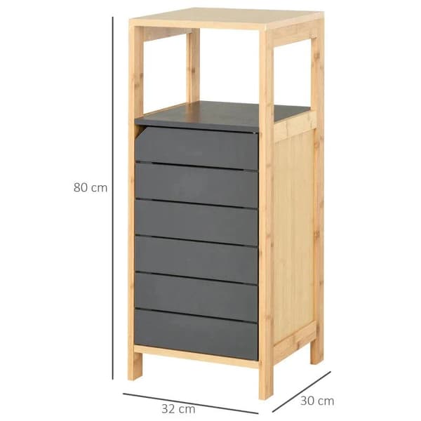 Rootz Bathroom Cabinet - Multi-function Cabinet - Cabinet - Adjustable Cabinet - Grey