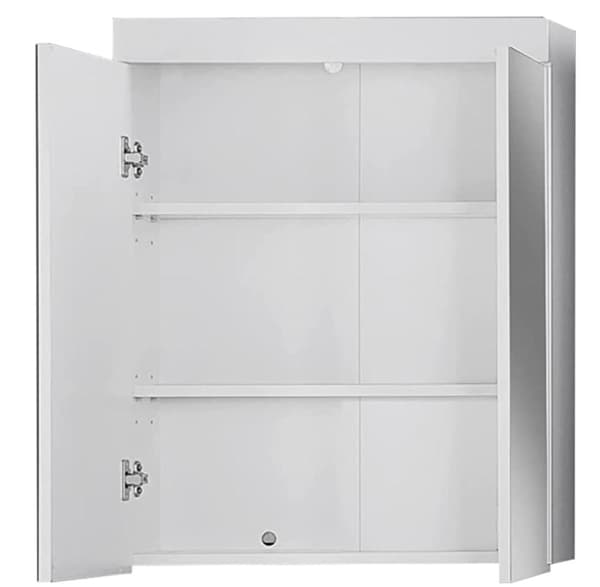 Rootz Badeværelsesskab - Spejl med Belysning - Højglans - 60 x 77 x 17 cm
