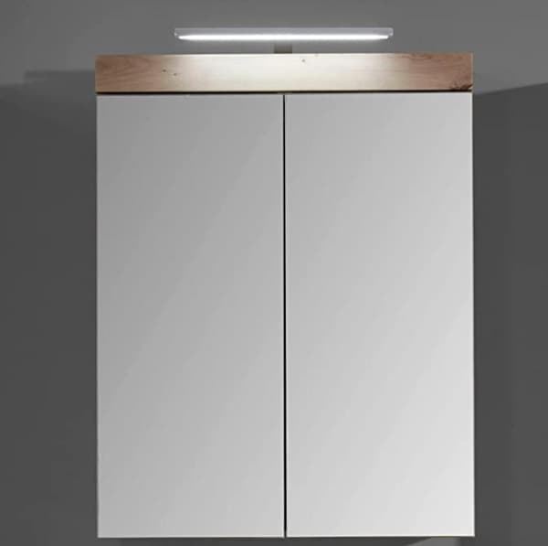 Rootz Badeværelsesskab - Spejl med Belysning - Højglans - 60 x 77 x 17 cm