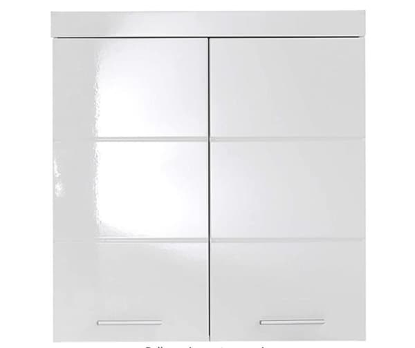 Rootz Väggskåp - Badrumsskåp - Högblank - 73 x 77 x 23cm Ek