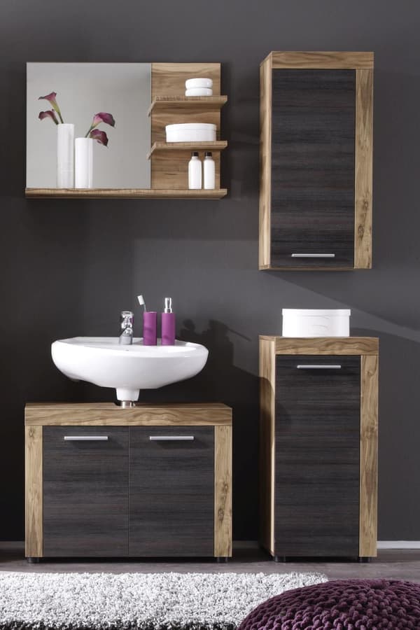 Rootz Bathroom cabinet - Storage cabinet - Brown - 72 x 56 x 34 cm
