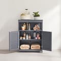 Miniatyrbillede 7 af 8: Rootz Badeværelsesskab - Vaskeskab - Vægmonteret skab - Gulvstående skab - Opbevaringsskab - Hjørnebadeværelsesskab - MDF - Grå - 30 x 60 x 80 cm (D x