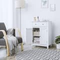 Miniatyrbillede 5 af 8: Rootz Badeværelsesskab - Vaskeskab - Badeværelses opbevaringsskab - Gulvstående badeværelsesskab - Hjørnebadeværelsesskab - Med dobbeltdør - Hvid - 60