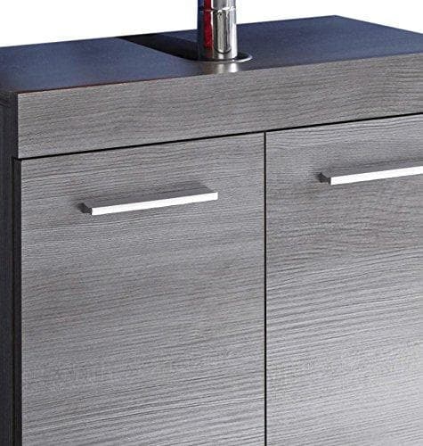 Rootz Bathroom Sink Storage Cabinet - Stylish Vanity Organizer - Chic Bath Cupboard - Smoke Silver Elegance - 58x57x31 cm