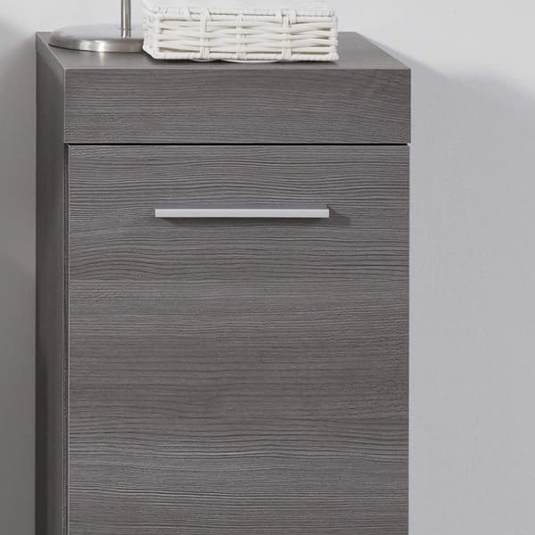 Rootz Standing Cabinet - Storage Unit - Furniture Piece - Home Organizer - Shelving Solution - Smoke Silver - 30x76x30cm