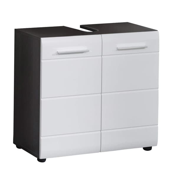 Rootz Bathroom 2-Piece Set - Bath Ensemble - Vanity Combo - Furnishing Set - Decor Suite - Bathroom Kit - Bath Duo - White High Gloss - 60 x 182 x 31