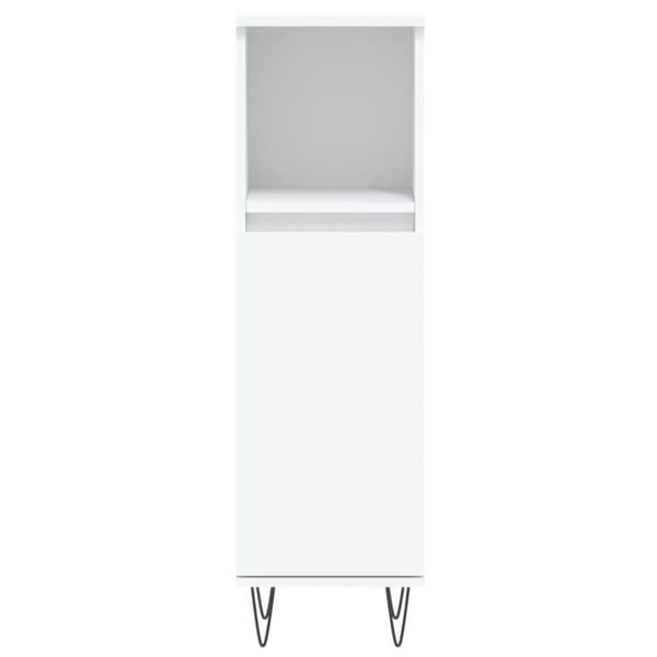 vidaXL Badrumsskåp vit 30x30x100 cm konstruerat trä