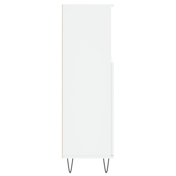 vidaXL Badrumsskåp vit 30x30x100 cm konstruerat trä