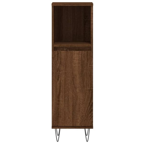 vidaXL Baderomsskap brun eik 30x30x100 cm konstruert tre