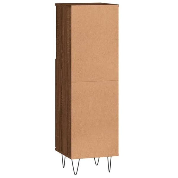 vidaXL Baderomsskap brun eik 30x30x100 cm konstruert tre