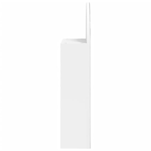 vidaXL Spegelskåp och LED-lampa bågformad vit 42x13x70 cm