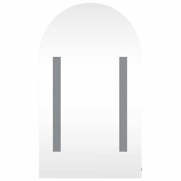 vidaXL Kylpyhuoneen peilikaappi LED-valolla kaari musta 42x13x70 cm