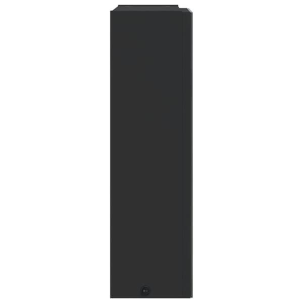 vidaXL badeværelsesskab med spejl og LED-lys 45x13x52 sort