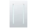Miniatyrbilde 6 av 9: Baderomsspeilskap i svart glass og treverk med LED 40 x 60 cm Moderne Design