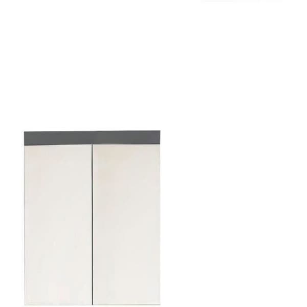 Badrumsspegelskåp - AMANDA - 2 spegeldörrar - Grå - 60x17x77cm