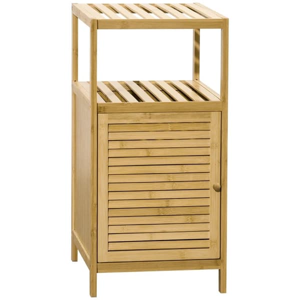 Rootz Kylpyhuonekaappi - Kylpyhuoneen hylly - Bambu - 1 hylly - 1 Kaappi - Natural - 33 cm x 36,5 cm x 67 cm