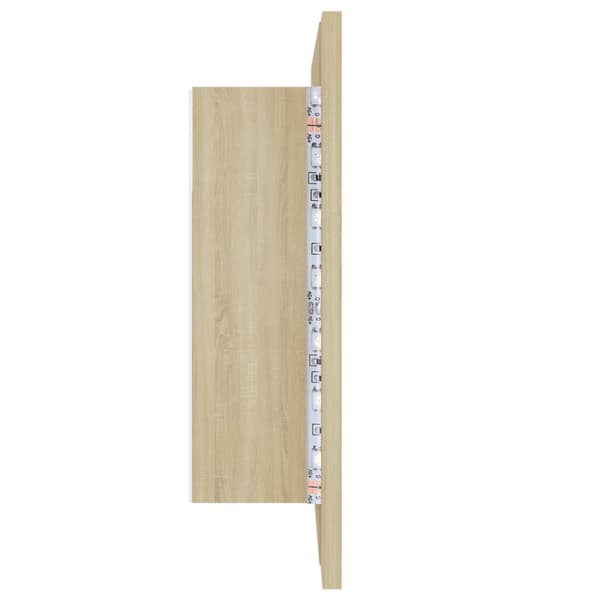 vidaXL Spegelskåp med LED sonoma-ek 60x12x45 cm akryl -  Badrumsunderskåp