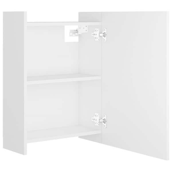 vidaXL Spegelskåp för badrum vit 62,5x20,5x64 cm konstruerat trä -  Badrumsunderskåp