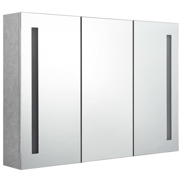 vidaXL LED kylpyhuoneen peilikaappi betoninharmaa 89x14x62 cm -  Kylpyhuoneen kampauspöydät