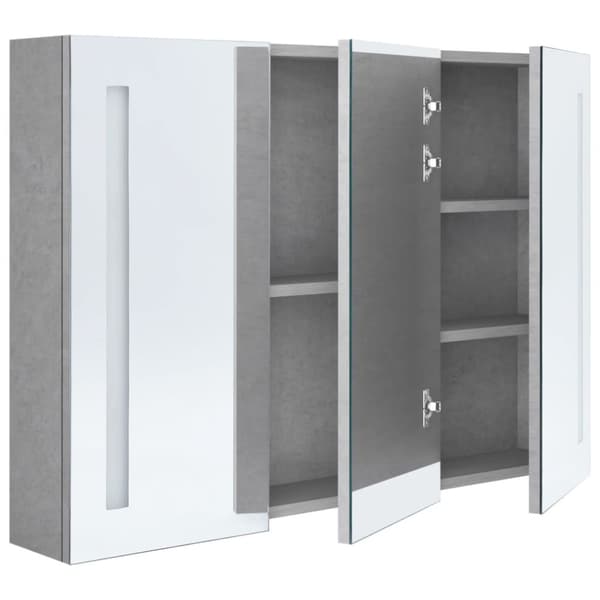 vidaXL LED kylpyhuoneen peilikaappi betoninharmaa 89x14x62 cm -  Kylpyhuoneen kampauspöydät