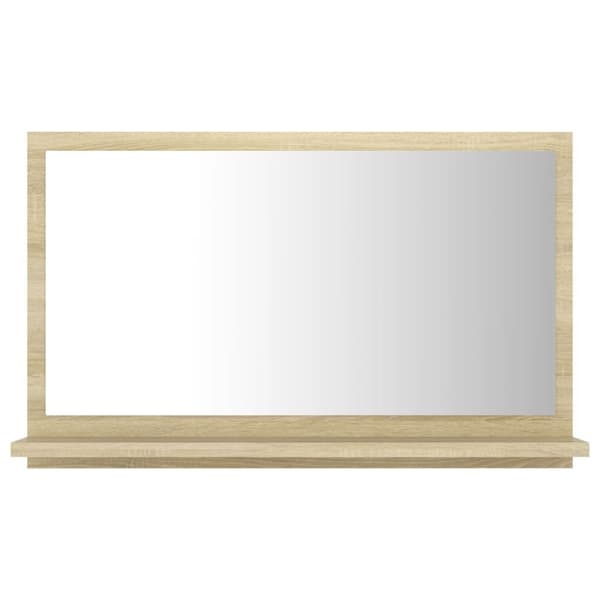 vidaXL badeværelsesspejl 60x10,5x37 cm konstrueret træ sonoma-eg -  Badeværelsesborde